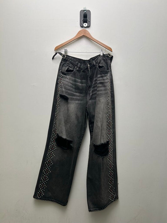 Preowned HMDD Rhinestone Grey Denim sz.L