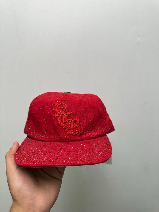 New Vertabrae Red Rhinestone Hat