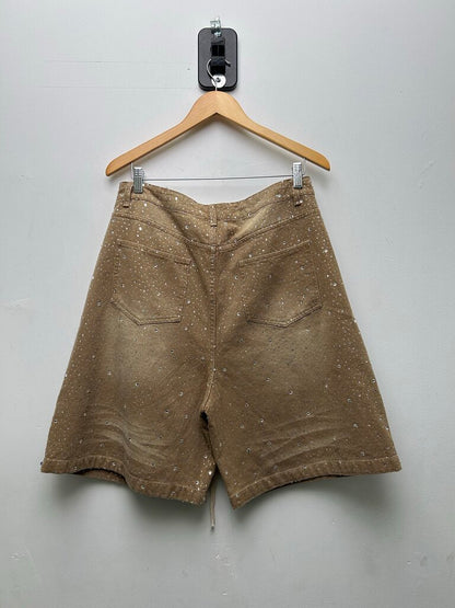 New Vale Tan Rhinestone Shorts Sz.30