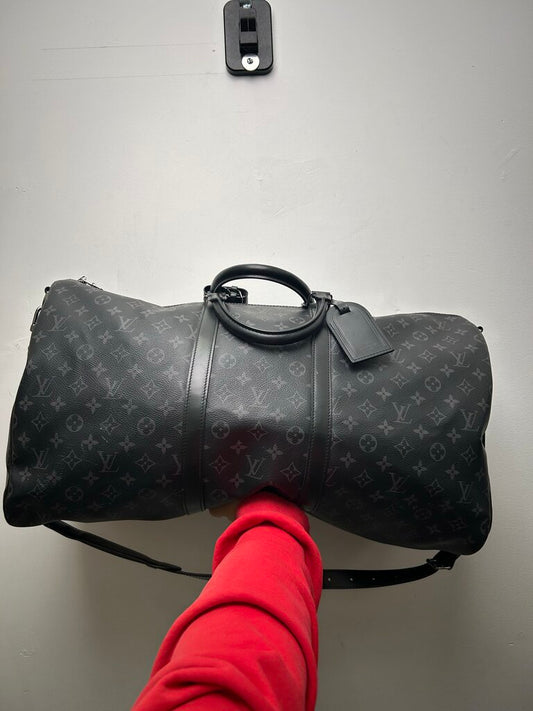 Louis Vuitton Black Monogram Keepall 55