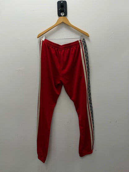 Preowned Gucci Red Monogram Track Pants Size Large