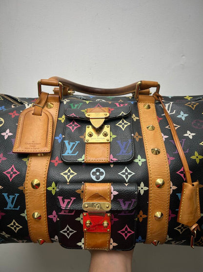 Louis Vuitton Murakami Multicolor Black Stud Keepall