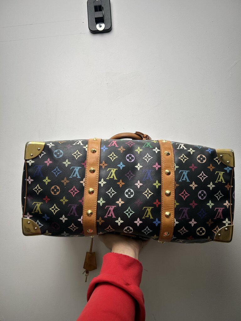 Louis Vuitton Murakami Multicolor Black Stud Keepall