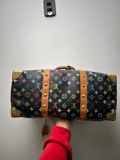 Louis Vuitton Murakami Multicolor Black Stud Keepall