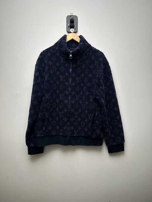 Preowned Louis Vuitton Blue Navy Monogram Sherpa sz.M