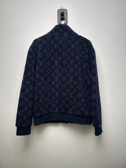 Preowned Louis Vuitton Blue Navy Monogram Sherpa sz.M