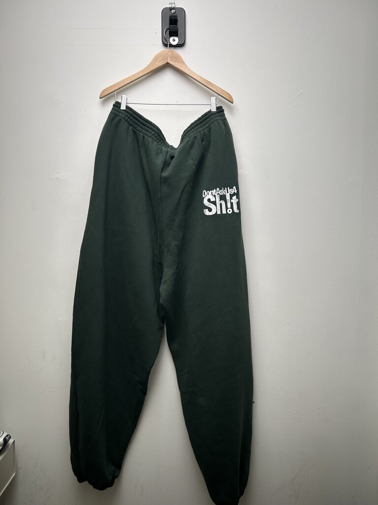 New Gv Gallery Greedy Unit Green Smiley Sweatpants Size Large