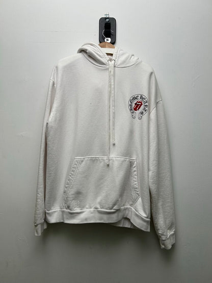 Preowned Chrome Hearts White Rolling Stones Hoodie Size Large