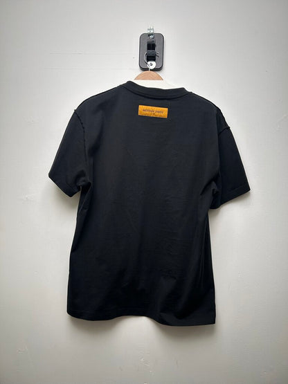 Preowned Louis Vuitton Black Green Craftsmanship Tee Size Large