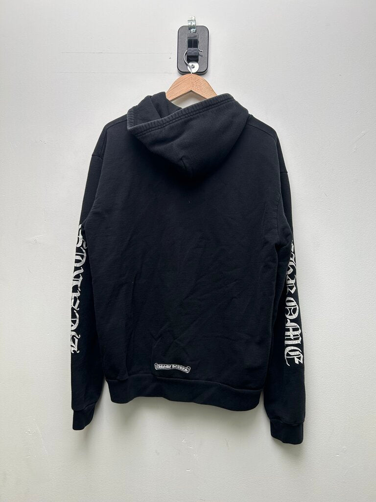 Preowned Chrome Hearts Black Vertical Logo Zip Size Medium