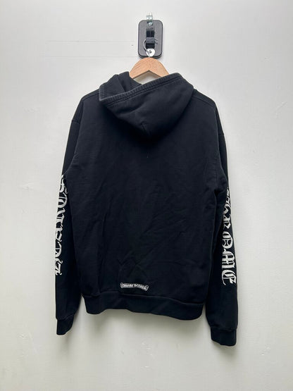 Preowned Chrome Hearts Black Vertical Logo Zip Size Medium