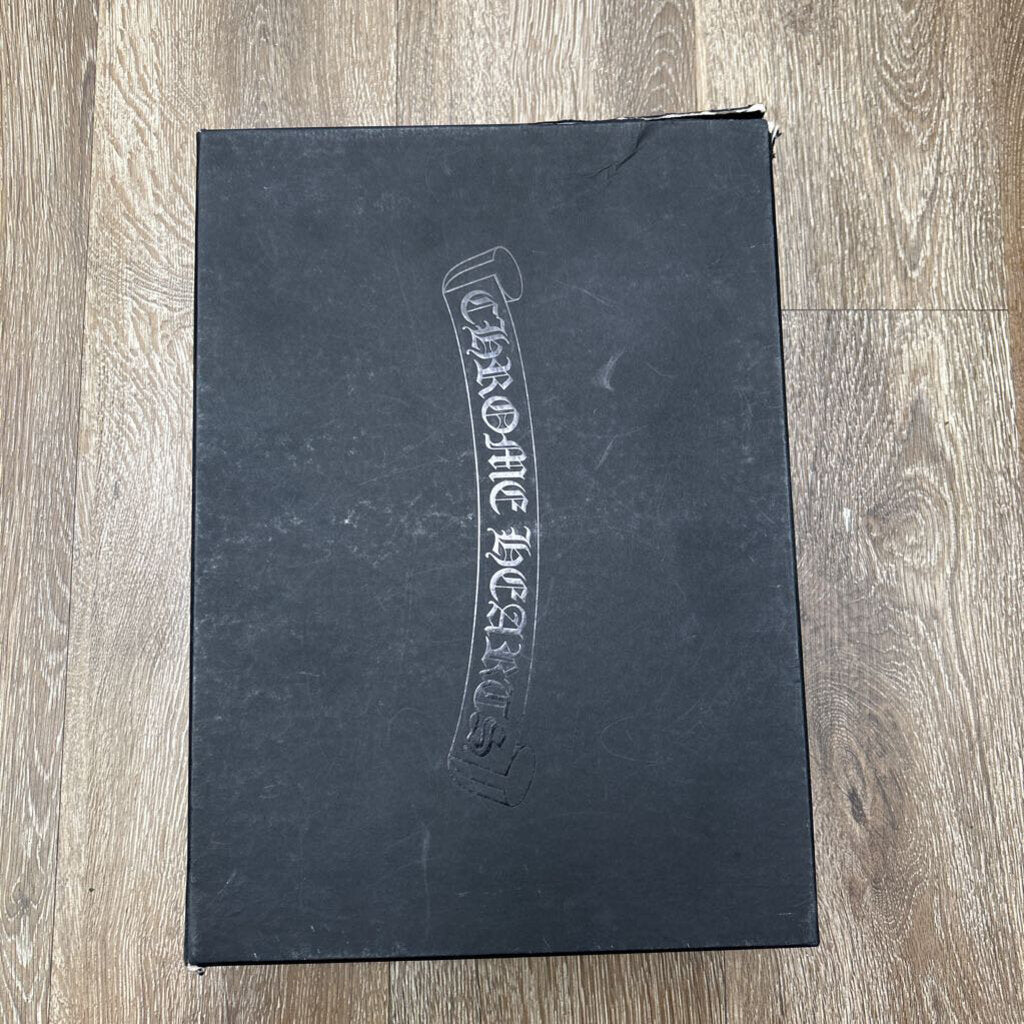New Chrome Hearts Big Cross Leather Black Slides sz.46