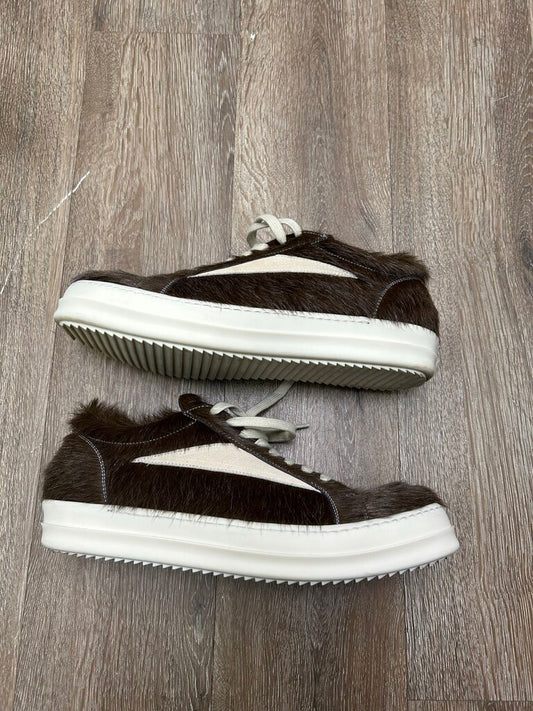 Preowned Rick Owens Brown Fur Vans Sz.44.5