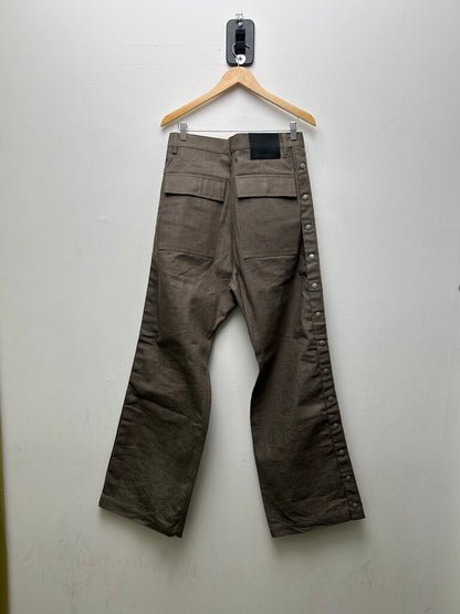 Preowned Rick Owens DRKSHDW Sage Grey Green Denim Pusher Pants sz.36