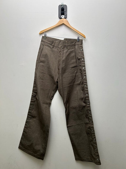 Preowned Rick Owens DRKSHDW Sage Grey Green Denim Pusher Pants sz.36