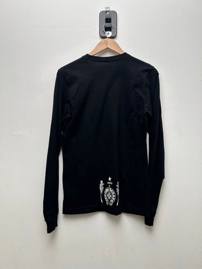 Preowned Chrome Hearts Black Foti Target Long Sleeve Size Small