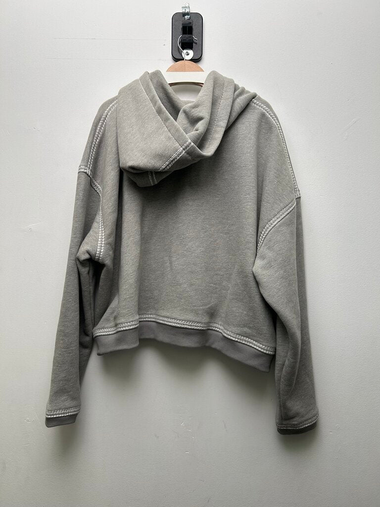 New Gv Gallery Grey Orange Spellout Logo Hoodie Sz.XL