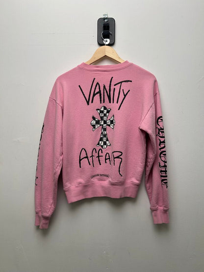 Preowned Chrome Hearts Matty Boy Pink Vanity Affair Crewneck Sz.XS