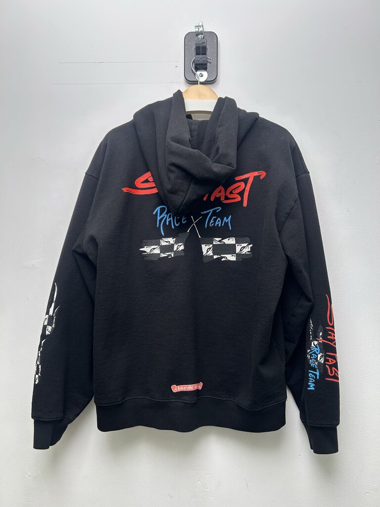 Preowned Chrome Hearts Matty Boy Black Stay Fast Hoodie Sz.XL (Fits Small)