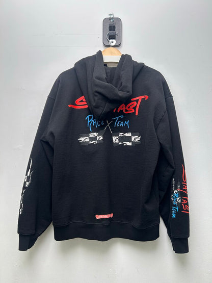 Preowned Chrome Hearts Matty Boy Black Stay Fast Hoodie Sz.XL (Fits Small)