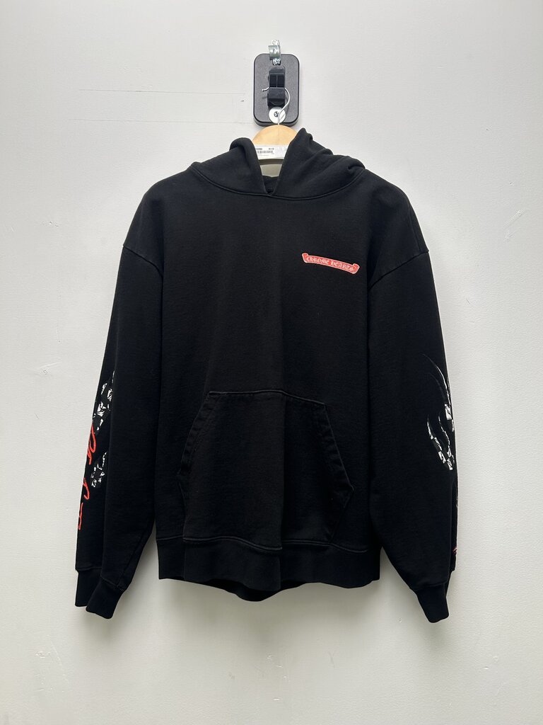 Preowned Chrome Hearts Matty Boy Black Stay Fast Hoodie Sz.XL (Fits Small)