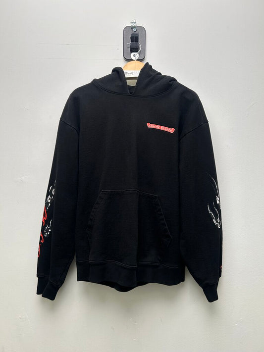 Preowned Chrome Hearts Matty Boy Black Stay Fast Hoodie Sz.XL (Fits Small)