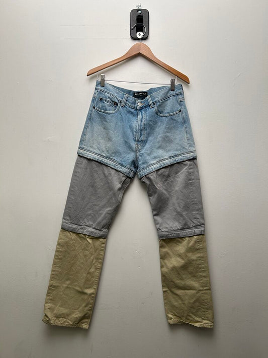 Preowned Balenciaga Denim Multi Layer Size 31