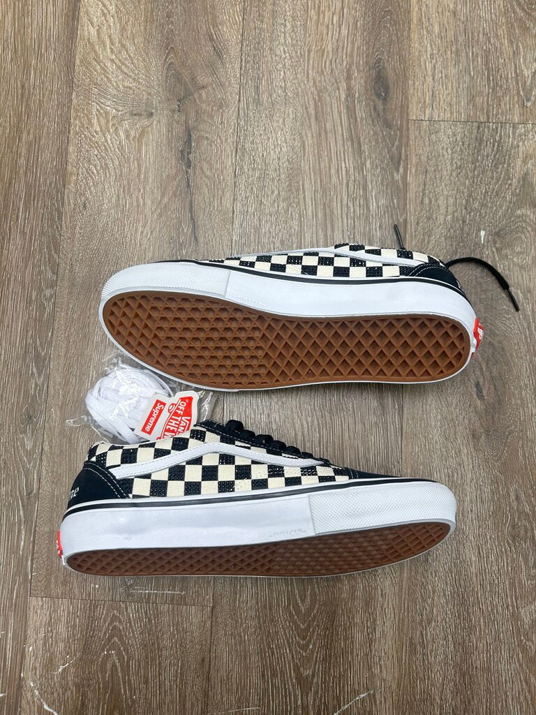 New Vans Supreme Swarovski Black Cream Checkerboard sz.9