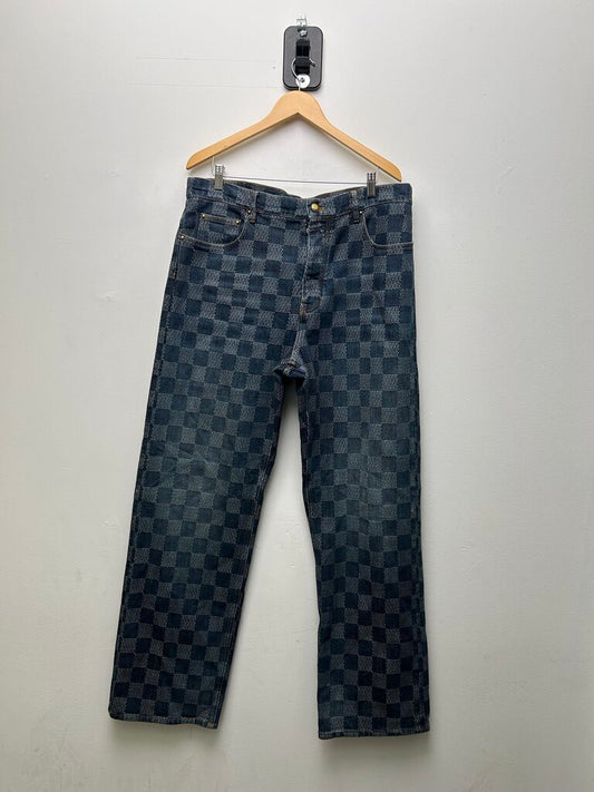Preowned Louis Vuitton Damiere Blue Denim sz.36