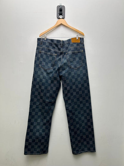 Preowned Louis Vuitton Damiere Blue Denim sz.36