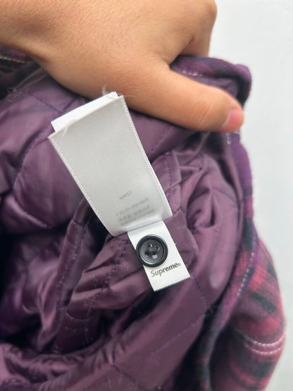 New Supreme True Religion Purple Flannel Sz L (Missing Button)