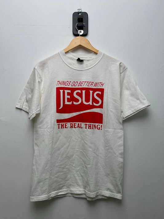 Things Go Better With Jesus Tee Sz M