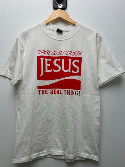 Things Go Better With Jesus Tee Sz M