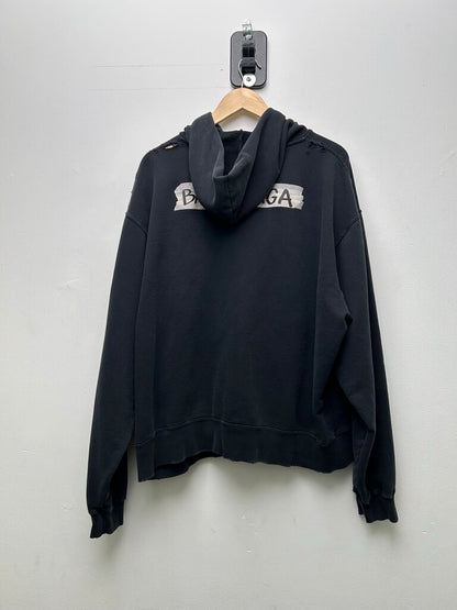 Prreowned Balenciaga Black Masking Tape Zip Size Medium