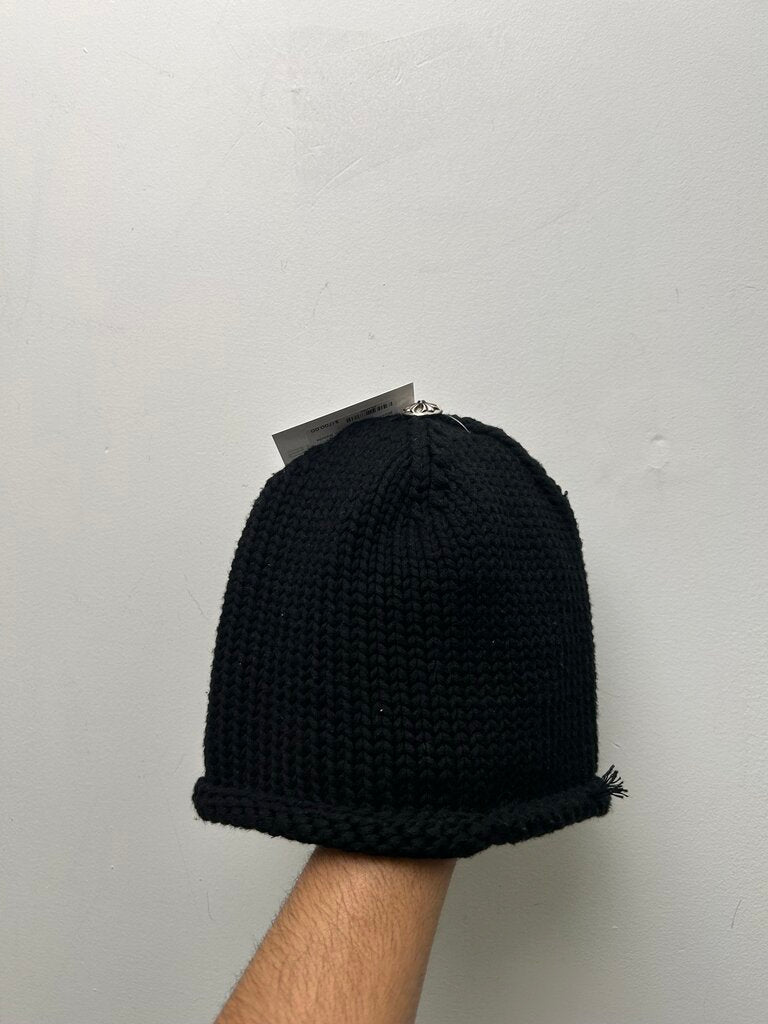 Preowned Chrome Hearts Black Cross Knit Patch Beanie