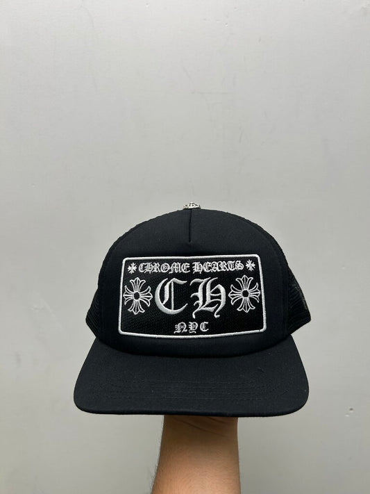 New Chrome Hearts Black White NYC Trucker