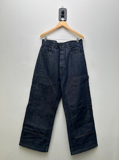 Preowned Rick Owens Raw Denim Double Knee Size 34