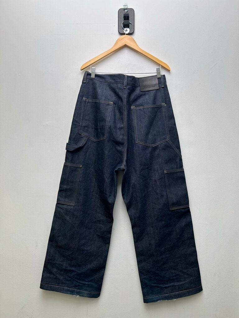 Preowned Rick Owens Raw Denim Double Knee Size 34