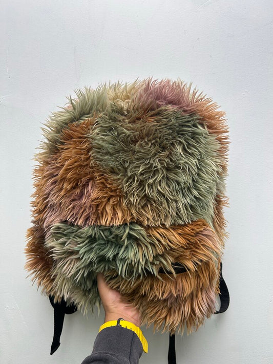 Preowned MM6 Multicolor Fur Bag