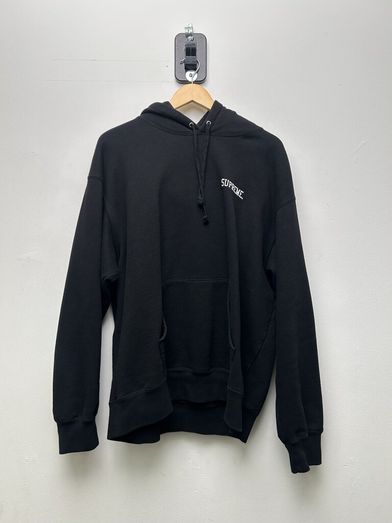 Preowned Supreme Black Coin Logo Hoodie Sz.Large