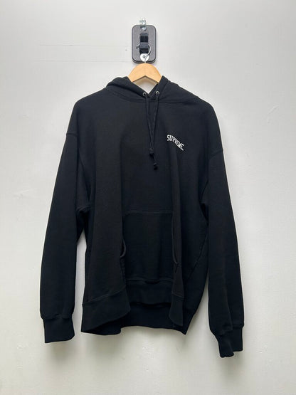 Preowned Supreme Black Coin Logo Hoodie Sz.Large