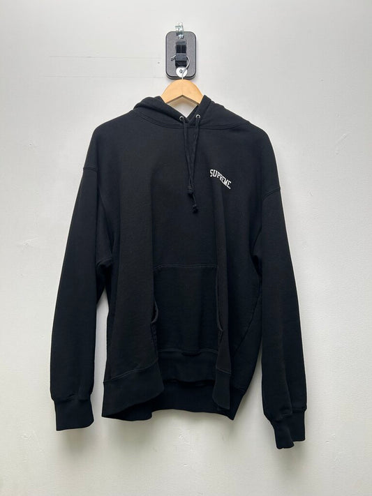 Preowned Supreme Black Coin Logo Hoodie Sz.Large