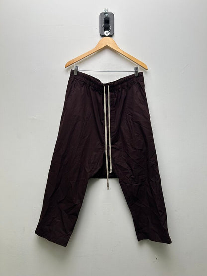 Preowned Rick Owens Oxblood 3/4 Shorts Size 44