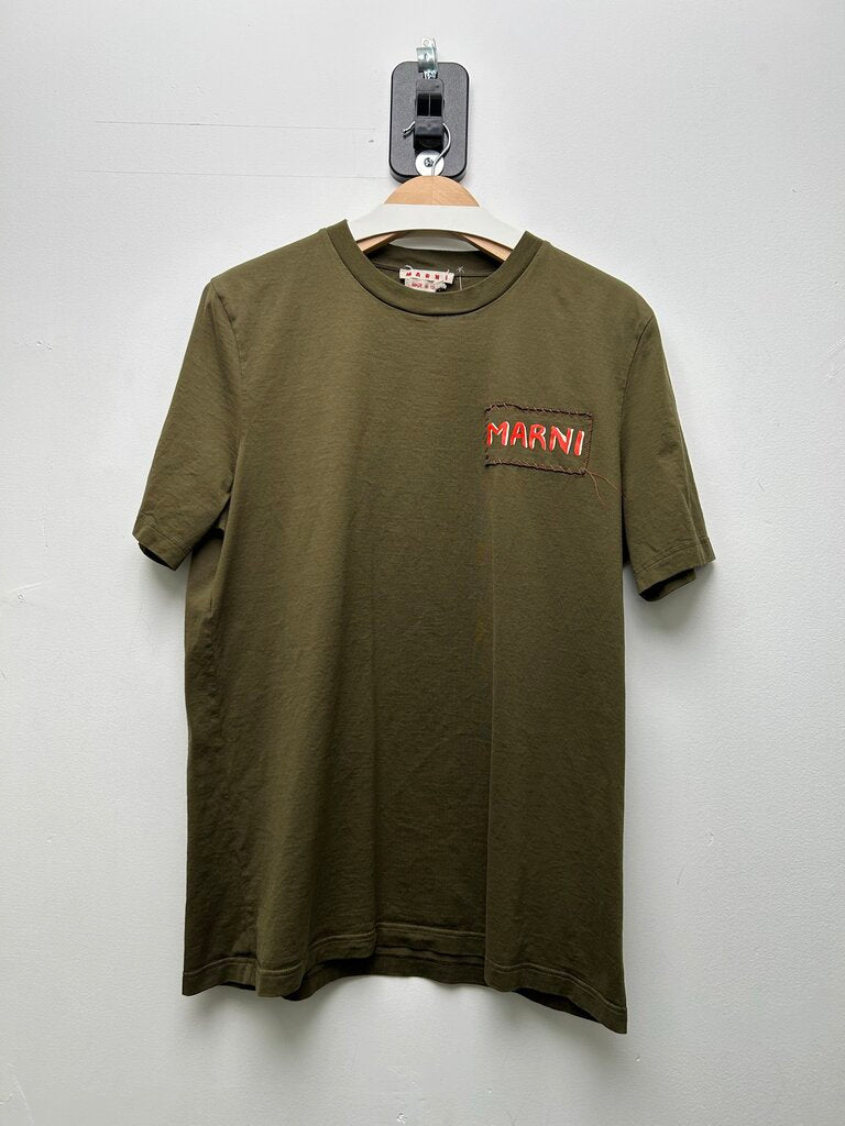 Preowned Marni Olive Tee Size 54