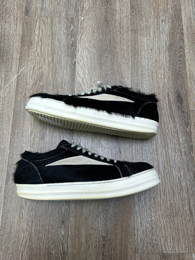 Preowned Rick Owen Mohair Black Vans Sz 44 NO BOX