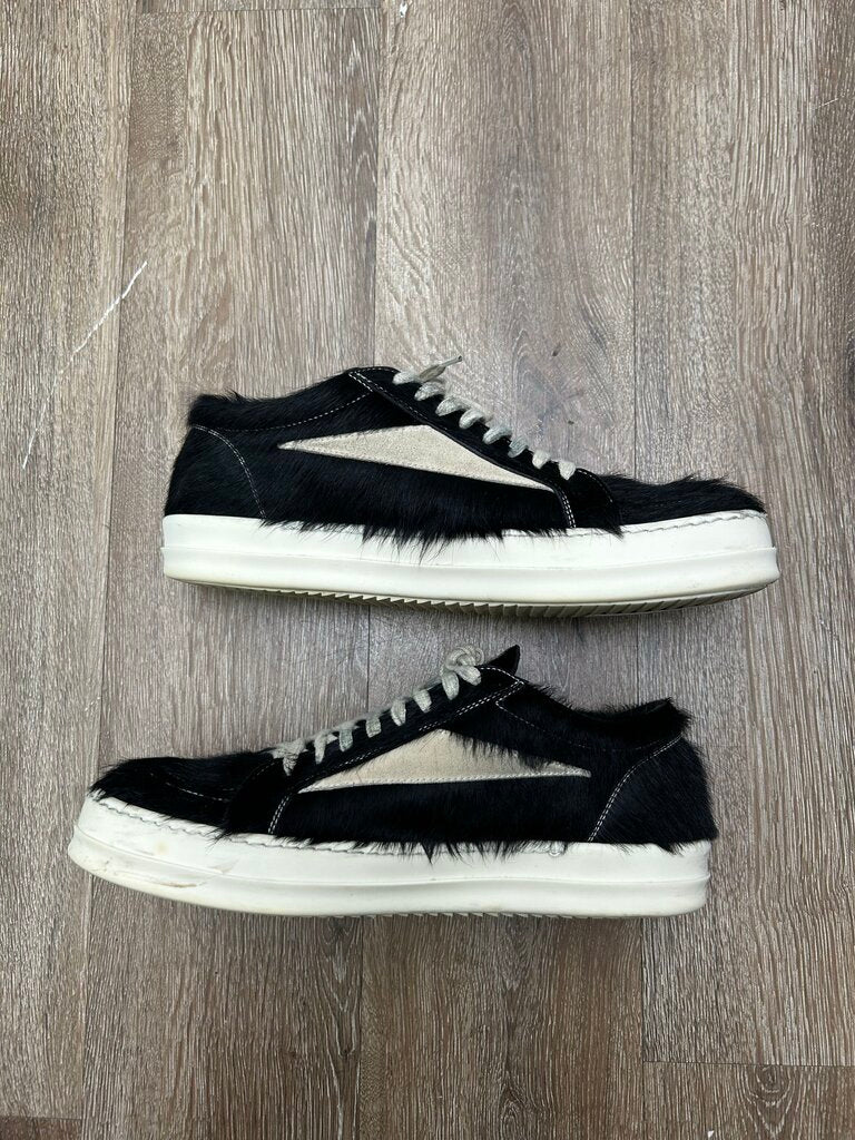 Preowned Rick Owen Mohair Black Vans Sz 44 NO BOX