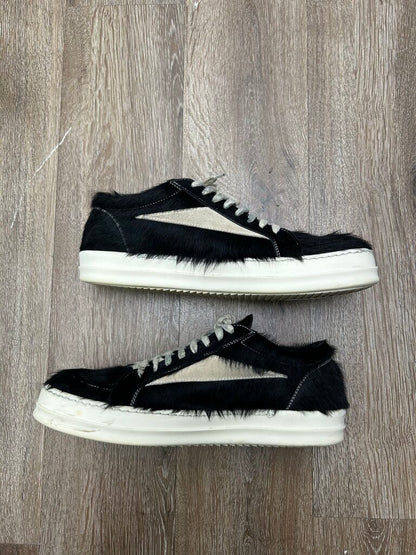 Preowned Rick Owen Mohair Black Vans Sz 44 NO BOX