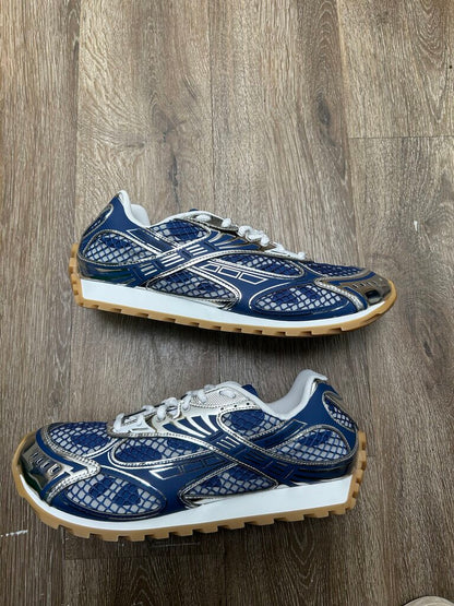 New Bottega Orbit Navy Blue Silver Size 44