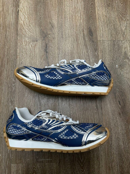 New Bottega Orbit Navy Blue Silver Size 44