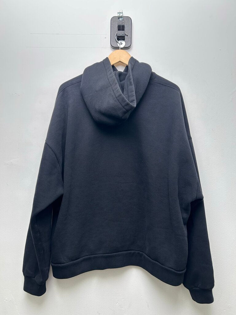 Preowned Balenciaga Black Chrome logo hoodie Size 2